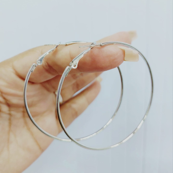 BIJU - BRINCO ARGOLA FINA PRATA M