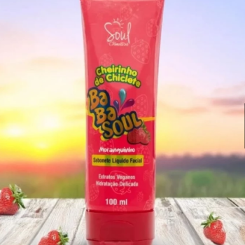 SABONETE FACIAL SOUL BABASOUL MORANGO 100ML