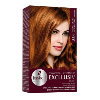 TONALIZANTE HASKELL EXCLLUSIV TOM 834 LOURO CLARO DOURADO ACOBREADO