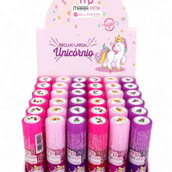 BRILHO LABIAL MARIA PINK UNICÓRNIO SABORES SORTIDOS