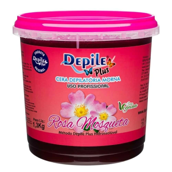 CERA DEPILATÓRIA CORPORAL DEPILE ROSA MOSQUETA 1,3KG
