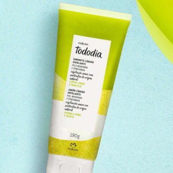 SABONETE LÍQUIDO ESFOLIANTE NATURA CAPIM LIMÃO E HORTELÃ 190G