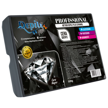 CERA DEPILATÓRIA CORPORAL DEPILE CERA NEGRA 500G