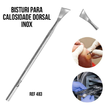 BISTURI SANTA CLARA INOX PARA CALO DORSAL MÉDIO REF483