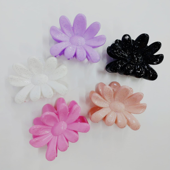 PIRANHA ACRÍLICO FLOR COM GLITTER GRANDE