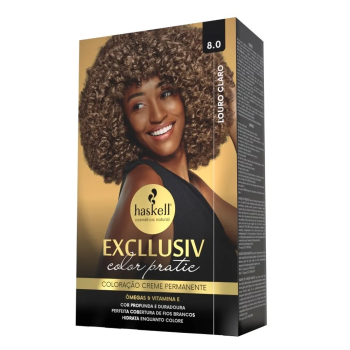 TINTA HASKELL EXCLLUSIV COLOR PRATIC 8.0 LOURO CLARO