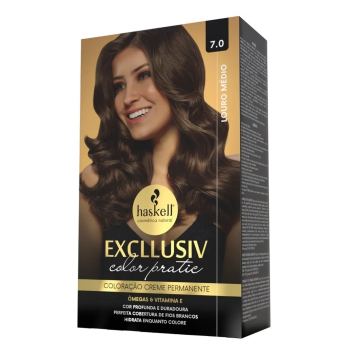 TINTA HASKELL EXCLLUSIV COLOR PRATIC 7.0 LOURO MÉDIO