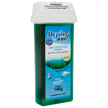 CERA DEPILATÓRIA CORPORAL DEPILE ROLL-ON ALGAS MARINHAS 140G