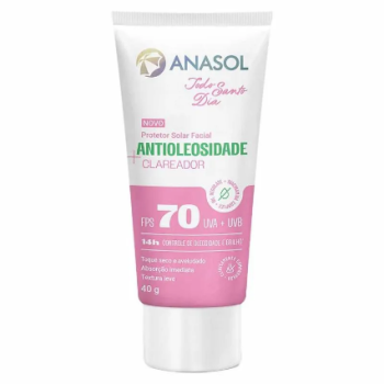 PROTETOR SOLAR FACIAL ANASOL CLAREADOR FPS 70 40G
