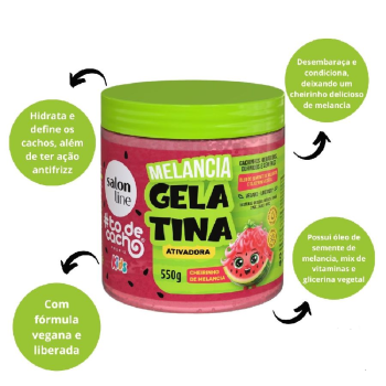 GELATINA SALON LINE TO DE CACHO KIDS MELANCIA ATIVADORA 550G