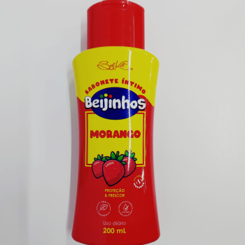 SABONETE ÍNTIMO BELKIT BEIJINHOS MORANGO 200ML
