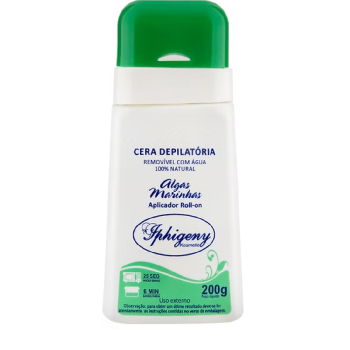 CERA DEPILATÓRIA CORPORAL IPHIGENY ROLL-ON ALGAS MARINHAS 200G
