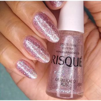 ESMALTE RISQUÉ METÁLICOS GRANULADO ROSÉ
