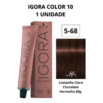 TINTA IGORA ROYAL 5.68 CASTANHO CLARO CHOCOLATE VERMELHO