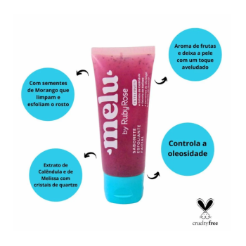 SABONETE ESFOLIANTE FACIAL RUBY ROSE MELU TUTTI FRUTTI 75G
