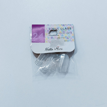 UNHA POSTIÇA HELLO MINI GLASS SUPERCURTA C/20