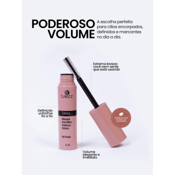 MÁSCARA DE CÍLIOS TREZZ TUBING PODEROSO VOLUME