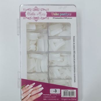 UNHA POSTIÇA HELLO MINI C/500