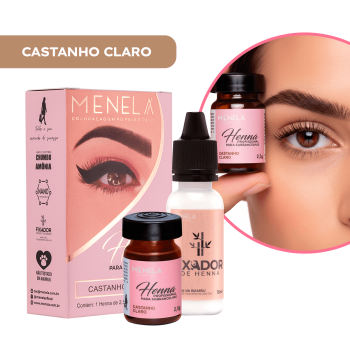 HENNA PARA SOBRANCELHA MENELA CASTANHO CLARO