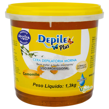 CERA DEPILATÓRIA CORPORAL DEPILE CAMOMILA 1,3KG