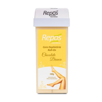 CERA DEPILATÓRIA CORPORAL REPOS ROLL ON CHOCOLATE BRANCO 100G