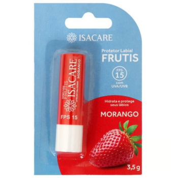 PROTETOR LABIAL ISACARE MORANGO FPS 15 3,5G