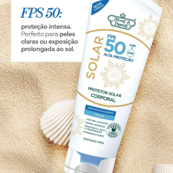 PROTETOR SOLAR FLORES E VEGETAIS FPS 50 200G