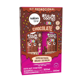 KIT SHAMPOO + CONDICIONADOR SALON LINE TO DE CACHOS KIDS CHOCOLATE
