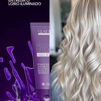MÁSCARA MATIZADORA GLATTEN CHOQUE BLONDE 200ML