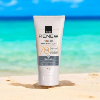 PROTETOR SOLAR FACIAL AVON RENEW PROTINOL FPS 70 40G