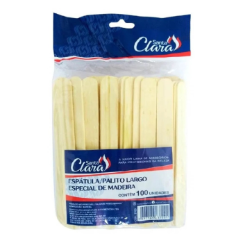 ESPÁTULA PARA DEPILAÇÃO SANTA CLARA C/100