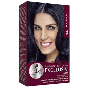 TONALIZANTE HASKELL EXCLLUSIV TOM 100 PRETO AZULADO