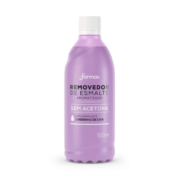 REMOVEDOR FARMAX SEM ACETONA CHEIRINHO DE UVA 500ML