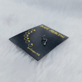 AÇO - BODY PIERCING P PONTO DE LUZ CURVADO