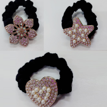 XUXA DE VELUDO PARA CABELOS COM STRASS