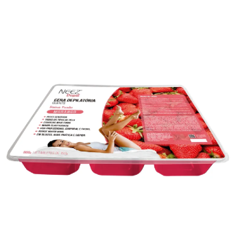 CERA DEPILATÓRIA CORPORAL NEEZ MORANGO 900G