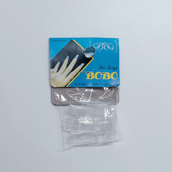 UNHA POSTIÇA BOBO TRANSPARENTE C/20