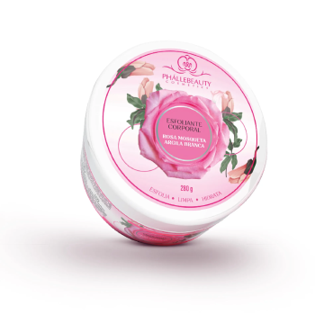 ESFOLIANTE CORPORAL PHÁLLEBEAUTY ROSA MOSQUETA E ARGILA BRANCA