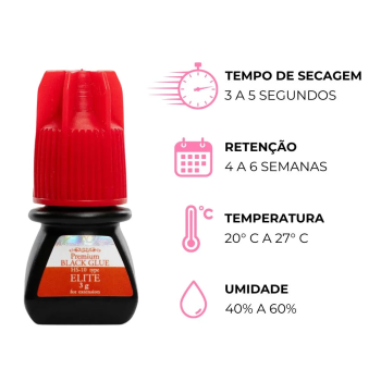 COLA PARA EXTENSÃO DE CÍLIOS ELITE HS-10 3 SEGUNDOS 3G