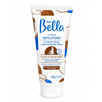 CREME DEPILATÓRIO CORPORAL DEPIL BELLA COCO E ALGODÃO 100G