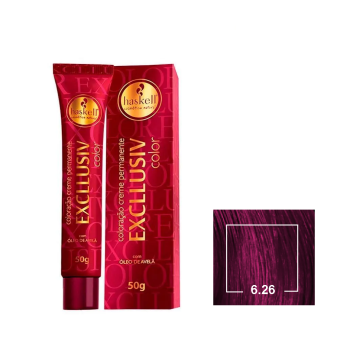 TINTA HASKELL EXCLLUSIV 6.26 LOURO ESCURO VIOLETA VERMELHO
