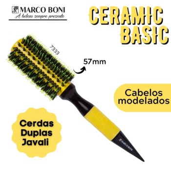 ESCOVA MARCO BONI THERMAL CERAMIC YELLOW 57MM 7333