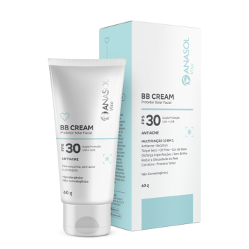BB CREAM PROTETOR SOLAR ANASOL ANTIACNE FPS 30 60G