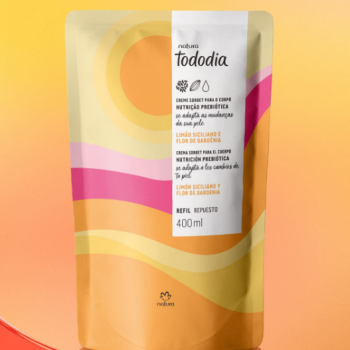 HIDRATANTE CORPORAL NATURA TODODIA LIMÃO SICILIANO E FLOR DE GARDÊNIA 400ML REFIL