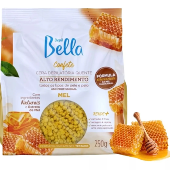 CERA DEPILATÓRIA QUENTE DEPIL BELLA MEL CONFETE 250G