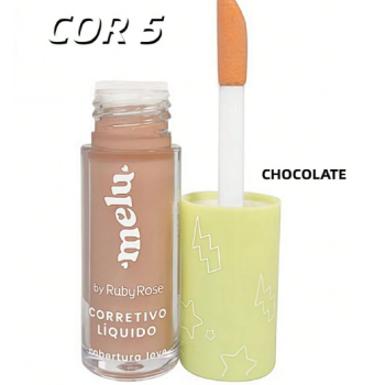 CORRETIVO LÍQUIDO RUBY ROSE MELU CHOCOLATE 5