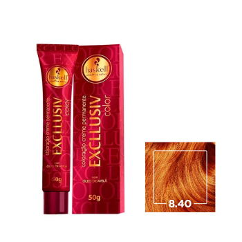 TINTA HASKELL EXCLLUSIV 8.40 LOURO CLARO ACOBREADO
