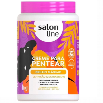 CREME PARA PENTEAR SALON LINE BRILHO MÁXIMO 1KG