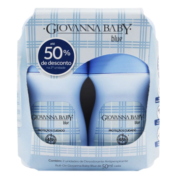 KIT DESODORANTE ROLL-ON GIOVANNA BABY BLUE 50ML C/2