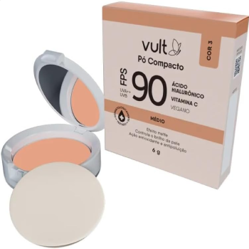 PÓ COMPACTO VULT FPS 90 MÉDIO CLARO 6G
